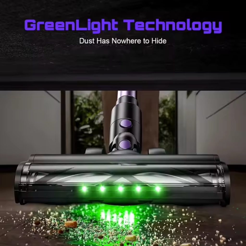 10-in-1 Powerful Cordless Vacuum Cleaner – 55KPa Suction & 45-Min Runtime