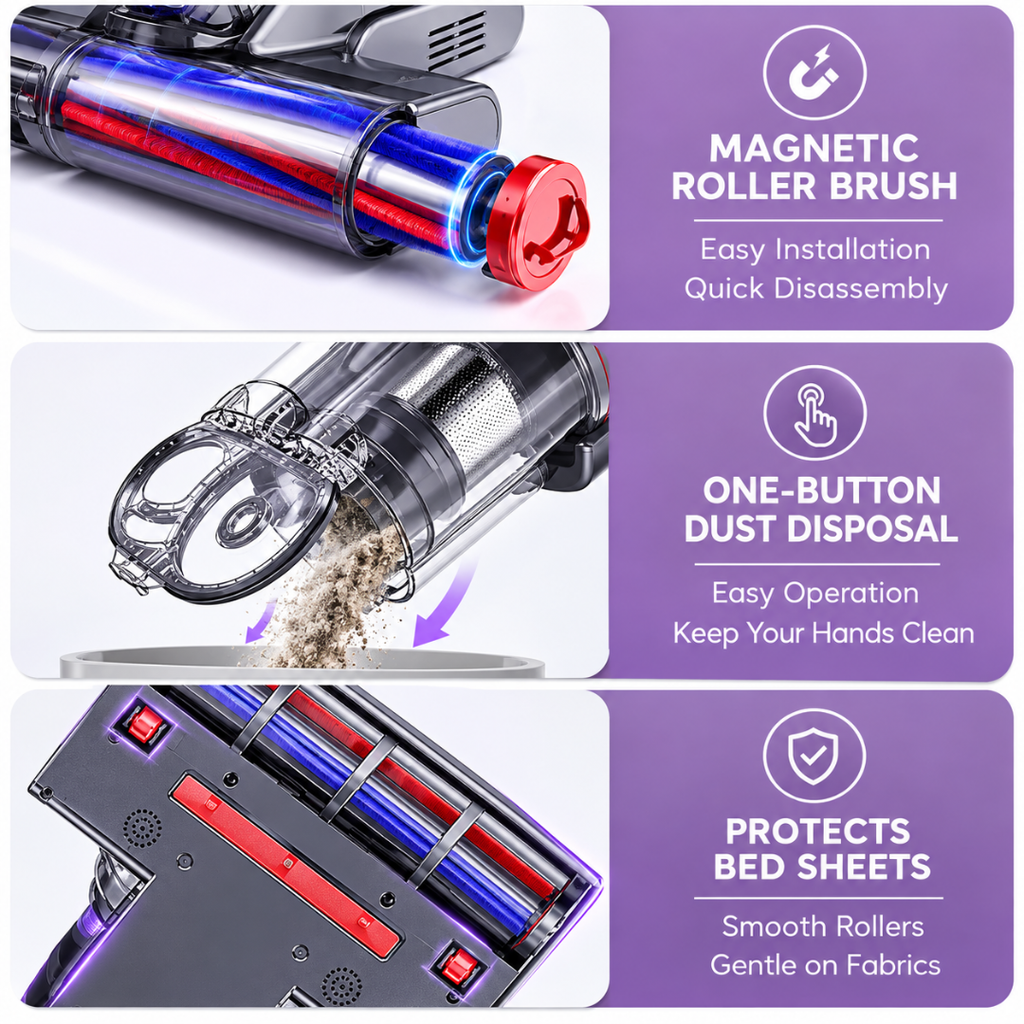 Powerful UV Bed & Mattress Vacuum Cleaner – Deep Cleaning & HEPA Filtration