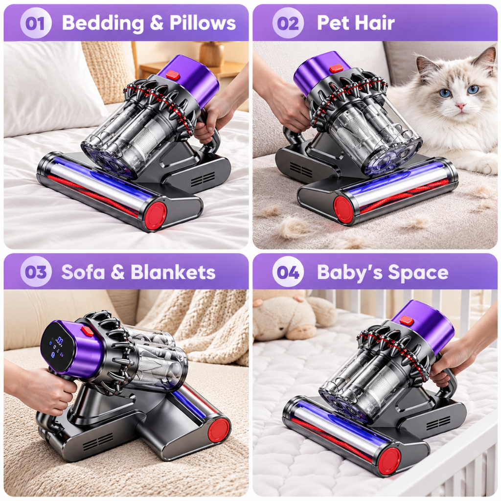 Powerful UV Bed & Mattress Vacuum Cleaner – Deep Cleaning & HEPA Filtration